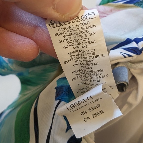 La Blanca Tummy Control Off Shoulder One Piece Floral Swim Suit Size 12 - Picture 12 of 13